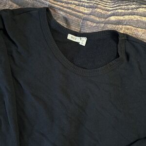 Wilt Women's Medium Black Long High-Low Sleeve Crew Neck T-Shirt Made In USA